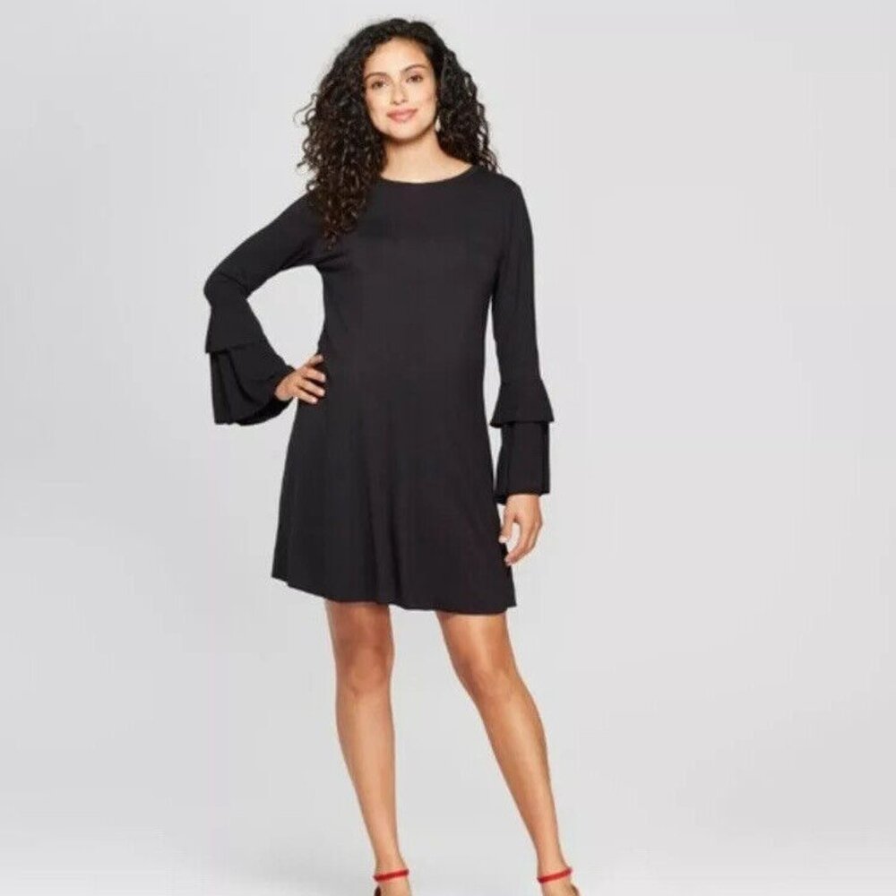 NWT Isabel Shift Dress with Ruffle Sleeves, Small, Maternity by Ingrid & Isabel